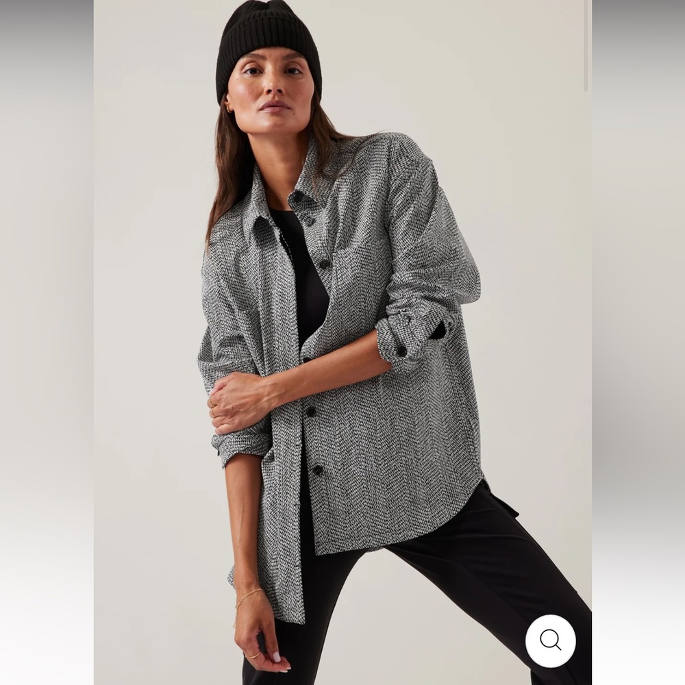 Athleta Textured Shirt Jacket